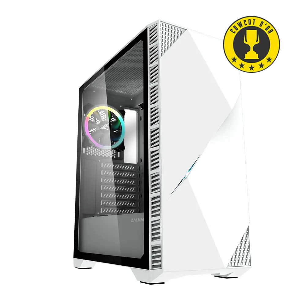 ქეისი Zalman Computer case Z3 Iceberg, MidT, 1xUSB2.0,2xUSB3.0, 2x120mm, TG (side panel), without PSU, white