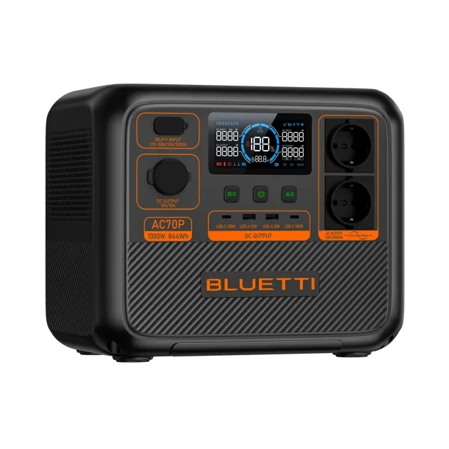 პორტატული კვების სადგური Bluetti AC70P Portable Power Station 1000W/ 864Wh