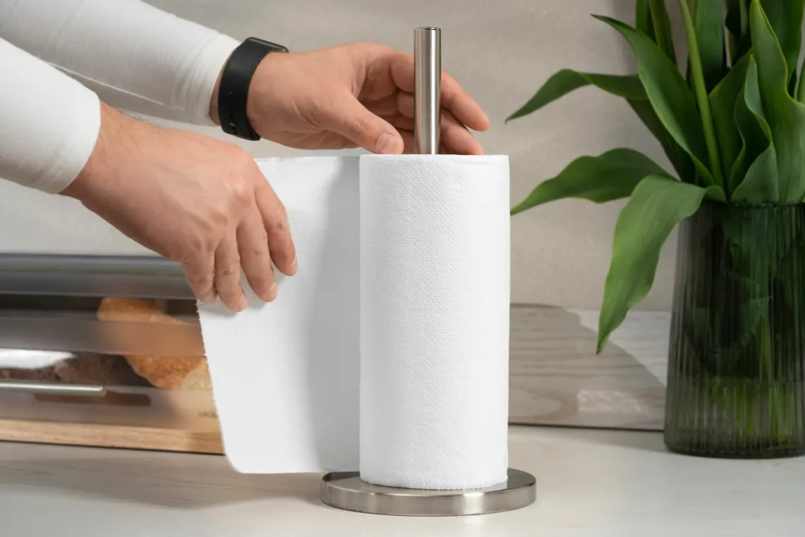 Ardesto Paper Towel Holder Gemini 15x33cm, stainless steel