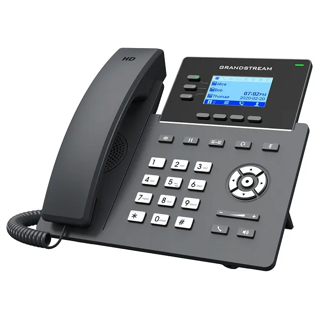 Grandstream GRP2603, Carrier-Grade IP Phones, 3 lines, 6 SIP accounts, Dual 10/100/1000 Mbps Ethernet ports, HD audio (With PSU)