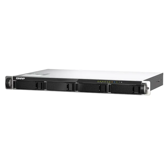 4-bay 1U short-depth 12" NAS, Marvell Octeon TX2 CN9130 / CN9131 64-bit quad-core 2.2 GHz, 4GB DDR4 SODIMM RAM (1 slot, up to 32GB), 4 x 2.5"/3.5"