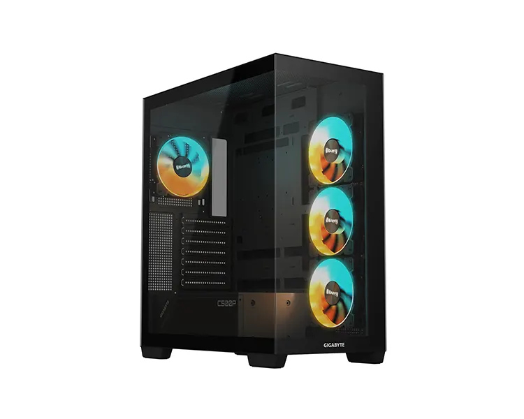 ქეისი Gigabyte C500 PANORAMIC STEALTH 4x120mm ARGB Fans Mid Tower Black - C500P ST