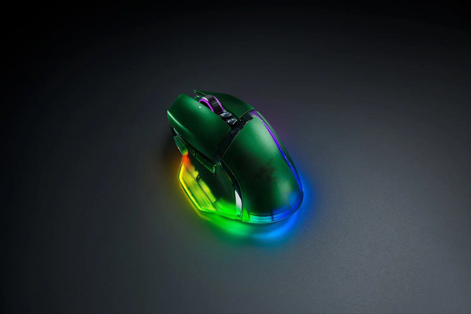 მაუსი Razer Mouse Basilisk V3 Pro 35K, RGB, USB-A/WL/BT, Phantom Green Ed