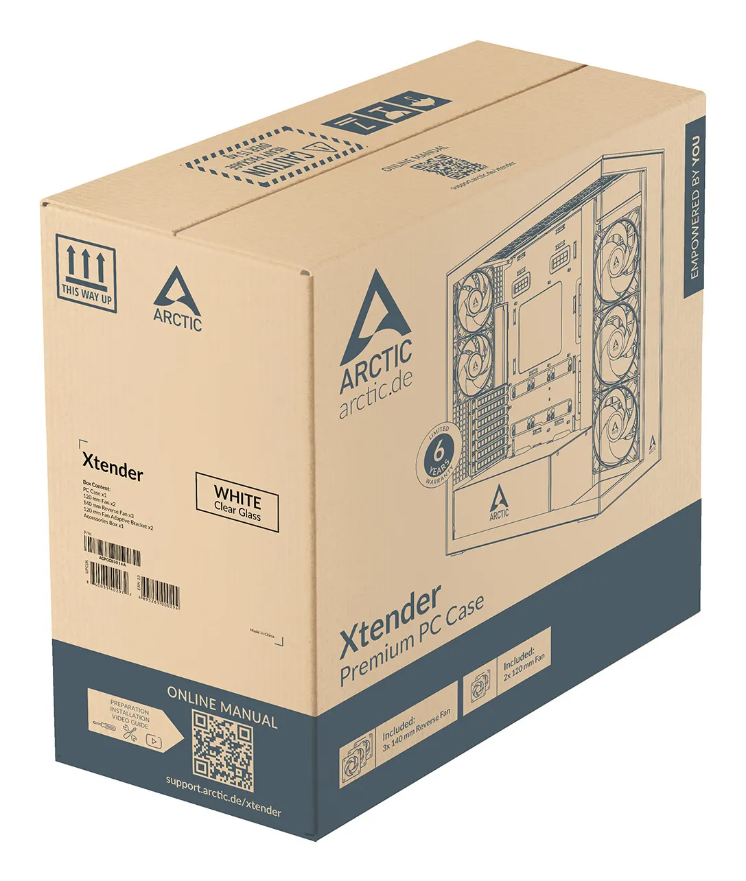 ქეისი Arctic Xtender E-ATX Full Tower White