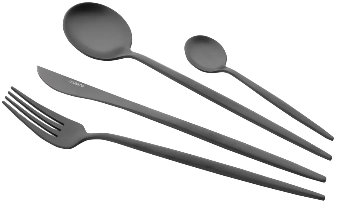 Cutlery set ARDESTO Black Mars Trento, 4pcs, stainless steel, black