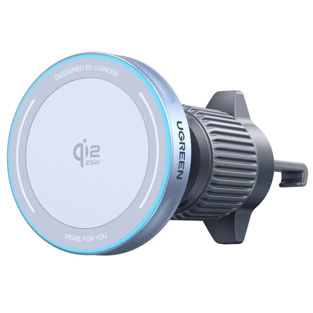 მანქანის უსადენო დამტენი UGREEN W758 (55967) MagFlow, 25W, Magnetic Wireless Car Charger, Grey