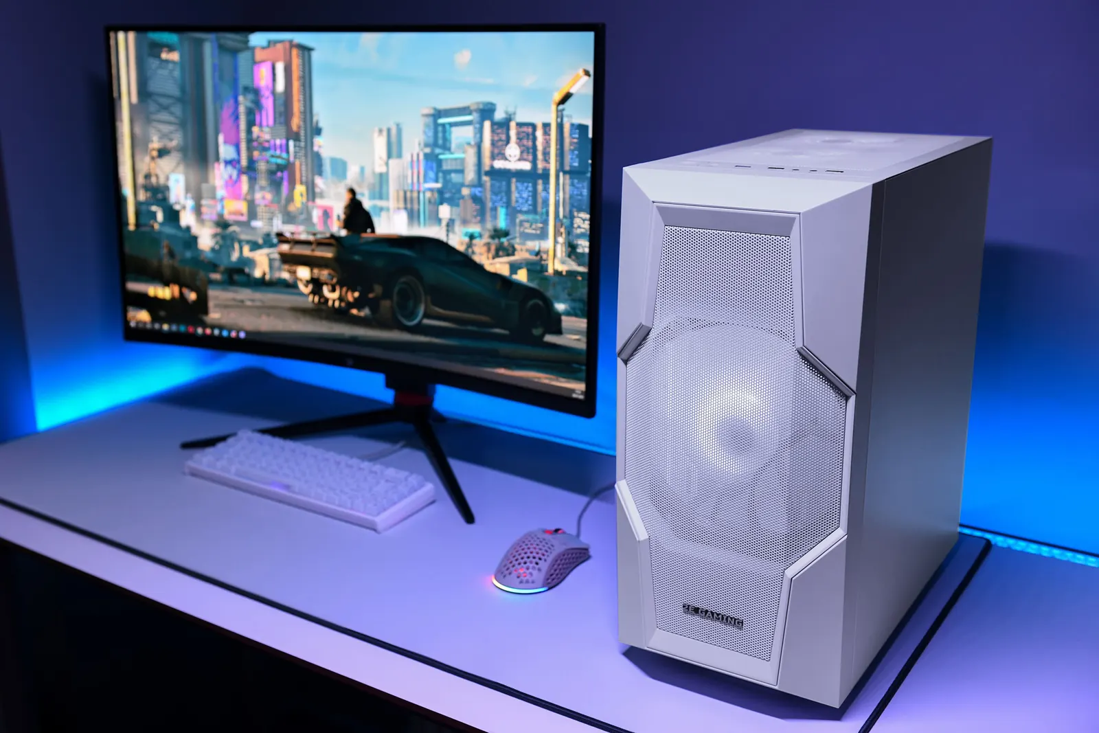 ქეისი 2E GAMING Computer case TURBO (G2057W) , MidT, 2xUSB2.0,1xUSB3.0, 1x200+3x120ARGB,TG (side panel),without PSU,whiteMidT