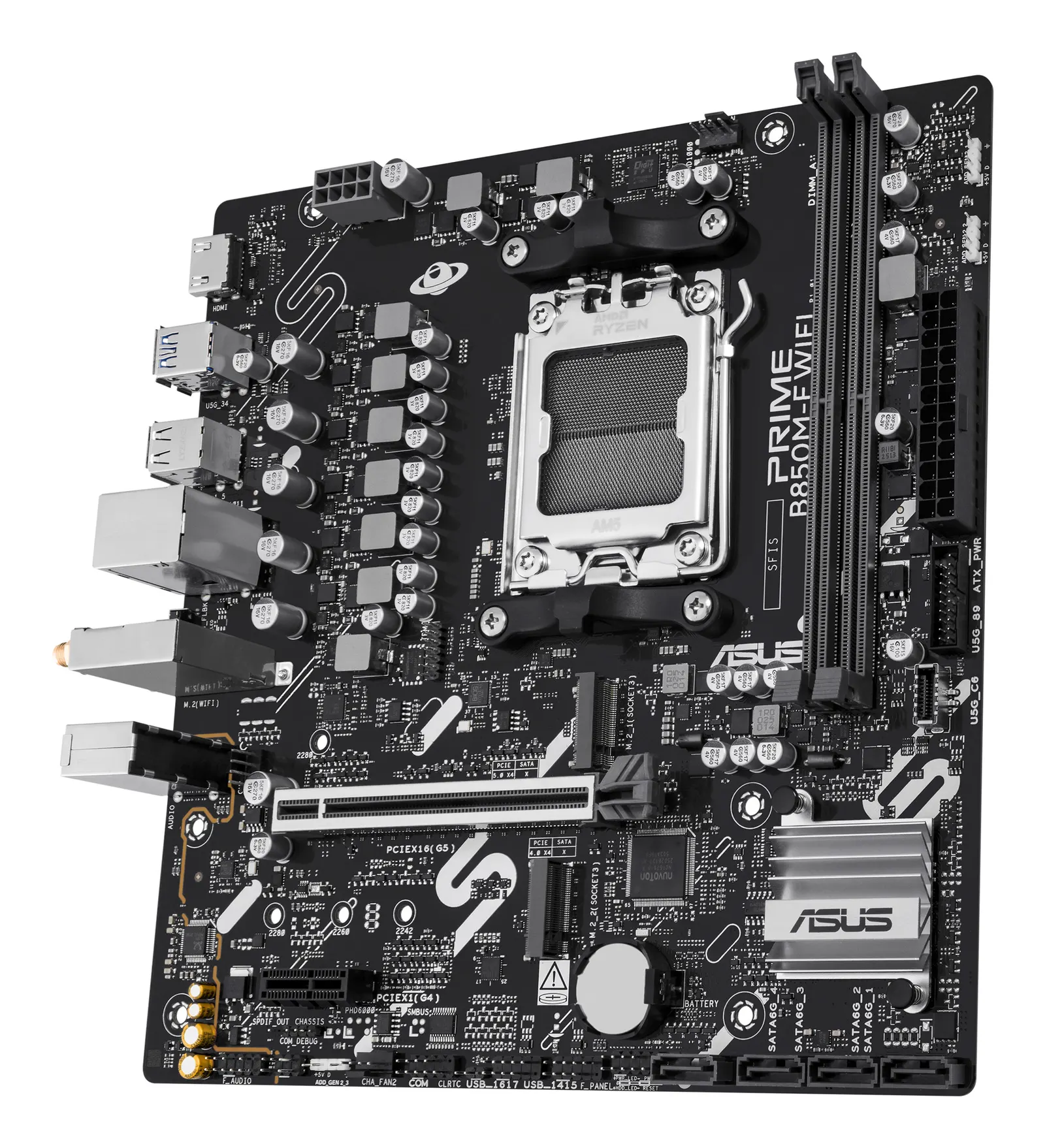 დედაპლატა ASUS Motherboard PRIME B850M-F WIFI sAM5 B850 2xDDR5 M.2 HDMI Wi-Fi BT mATX