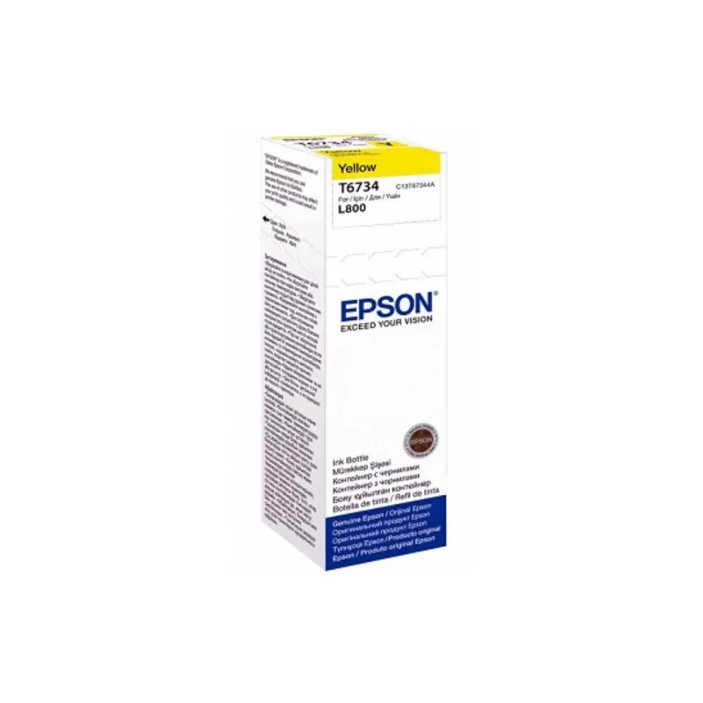 Epson L800 Yellow ink bottle 70ml (10 x 15 - 1800 Photo Pages)C13T67344A