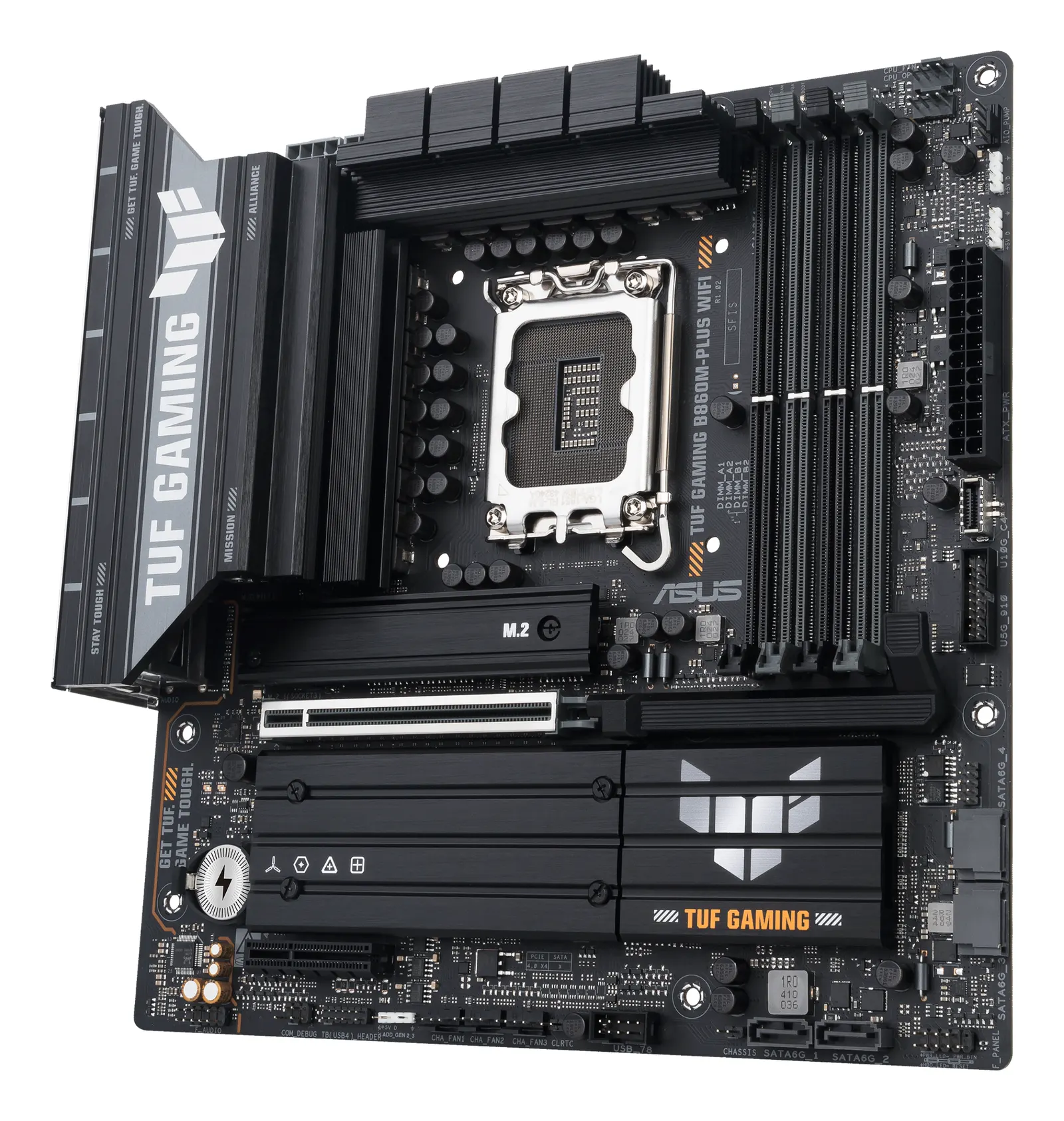 დედაპლატა ASUS Motherboard TUF GAMING B860M-PLUS WIFI s1851 B860 4xDDR5 M.2 DP HDMI USB Type-C Wi-Fi BT mATX