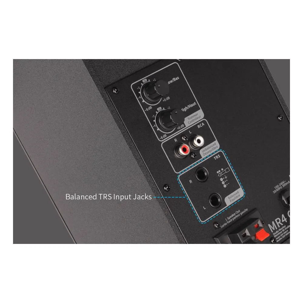 Edifier MR4, 42W, TRS, RCA, AUX, Speaker, Black