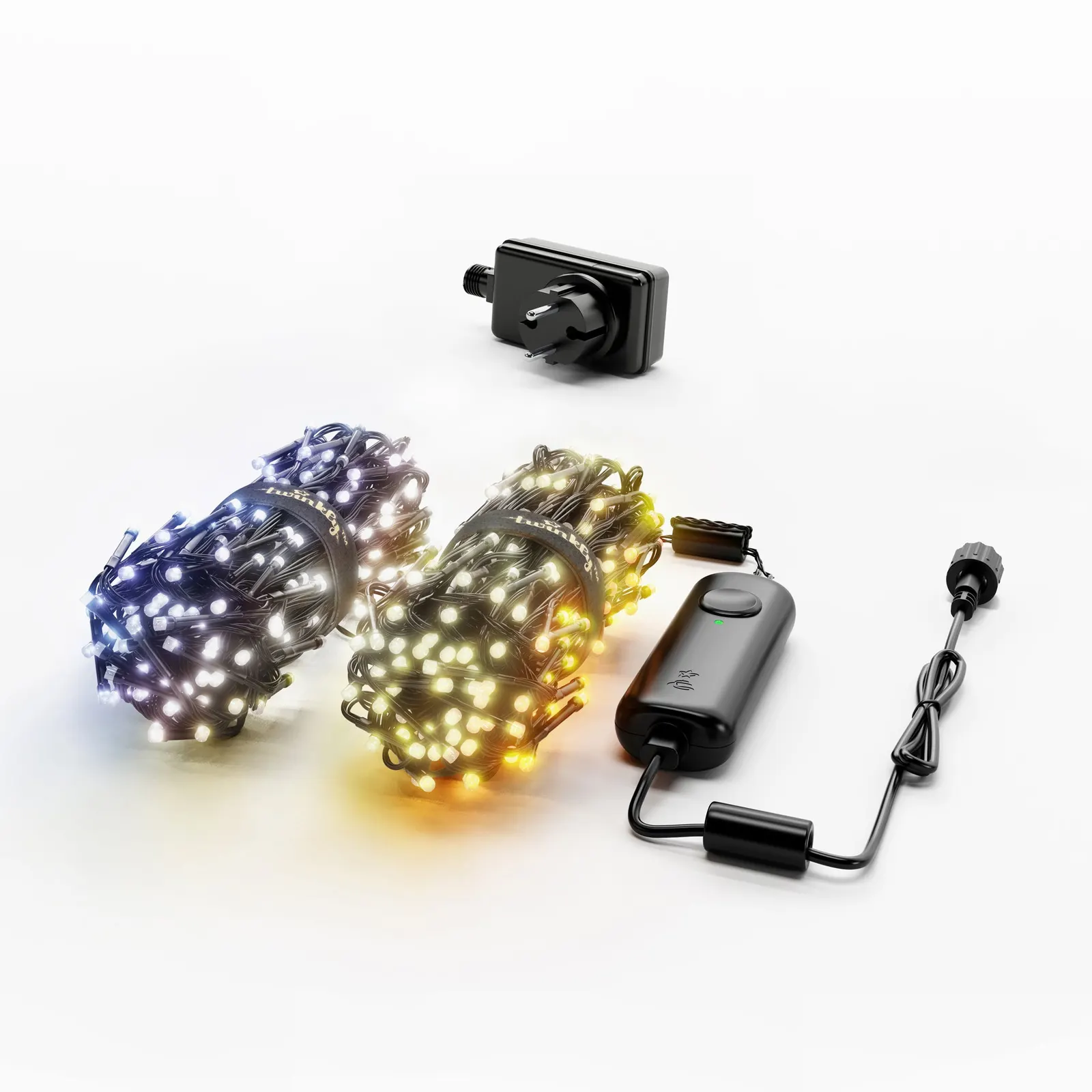 სმარტ განათება Smart LED garland Twinkly Cluster AWW 400 Gen II, IP44, length 6m, cable black