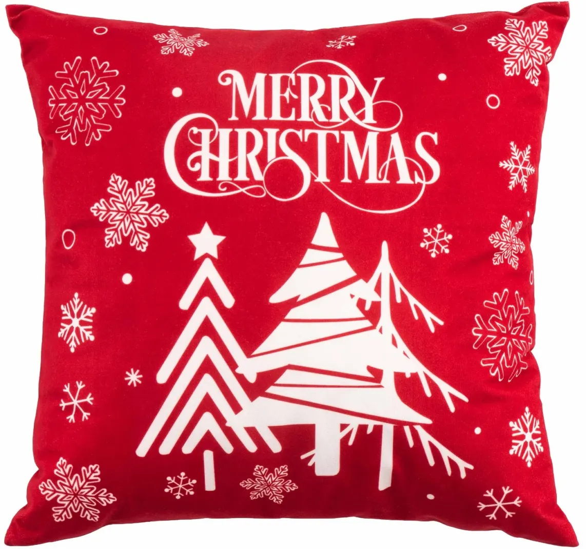 დეკორატიული ბალიში Ardesto Pillow decor. Christmas 45x45cm, 100% polyester, red
