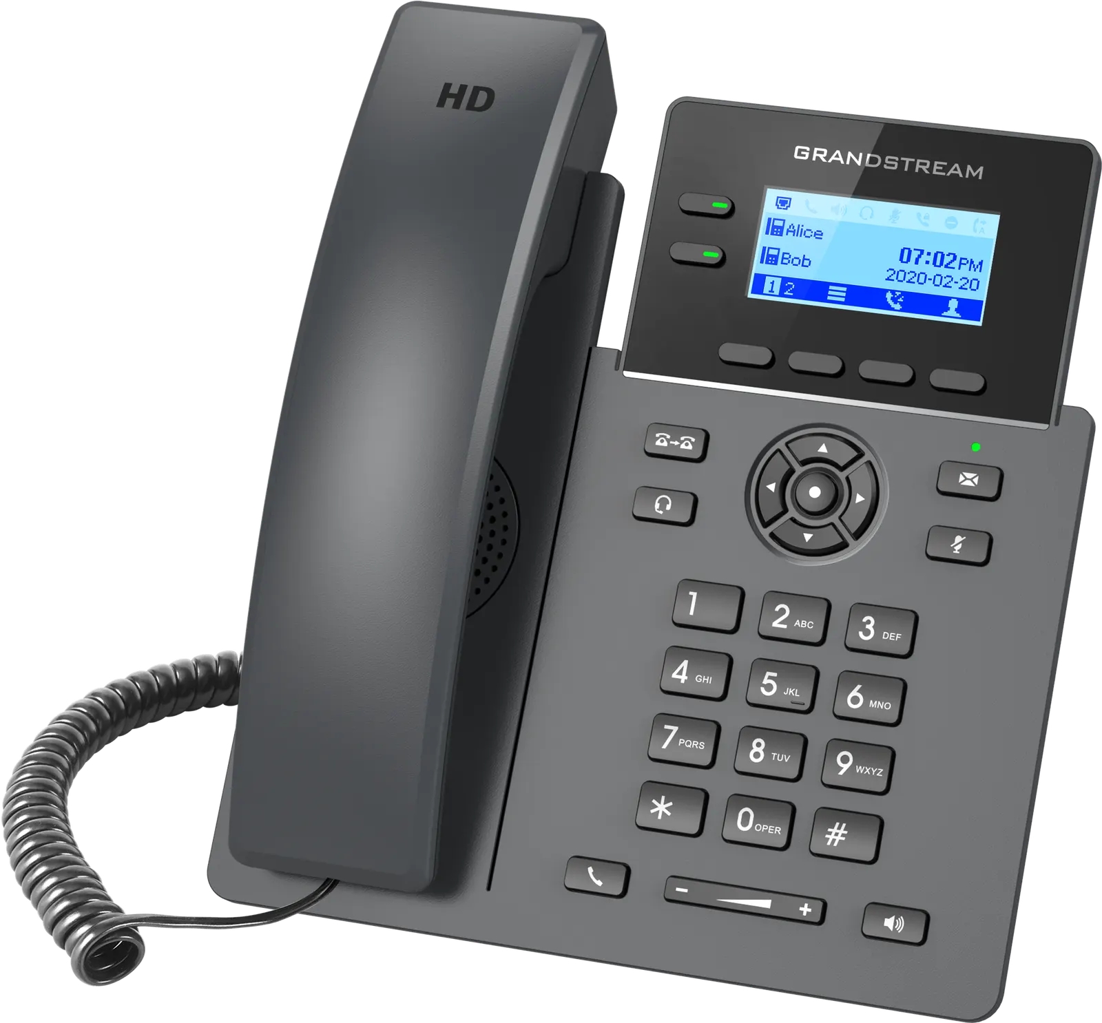 IP ტელეფონი Grandstream GRP2602, Carrier-Grade IP Phones, 2 lines, 4 SIP accounts, Dual 10/100 Mbsps Ethernet ports, HD audio (With PSU)
