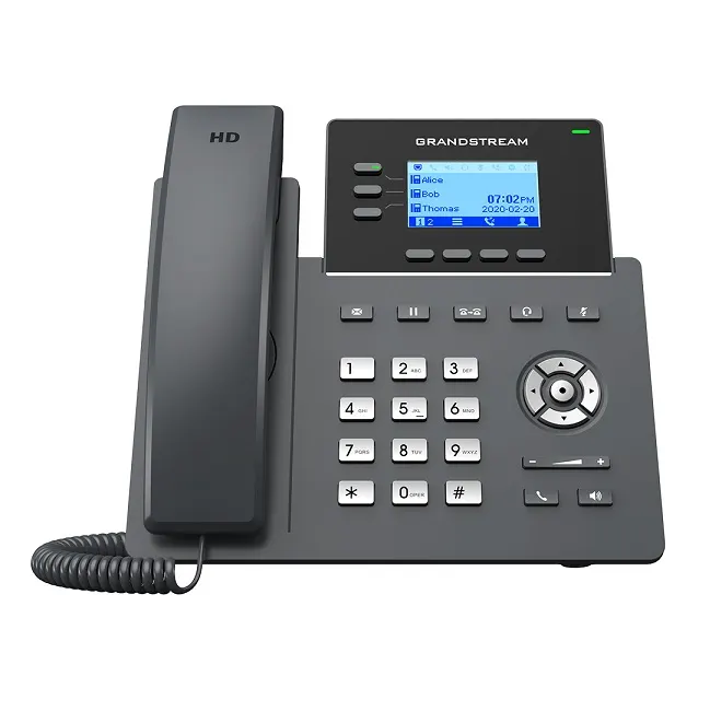 Grandstream GRP2603, Carrier-Grade IP Phones, 3 lines, 6 SIP accounts, Dual 10/100/1000 Mbps Ethernet ports, HD audio (With PSU)