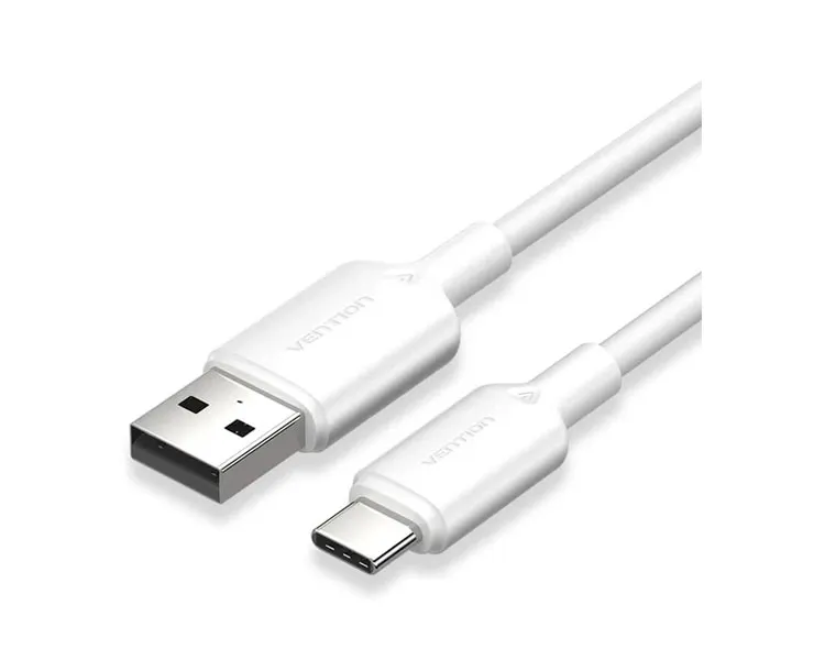 კაბელი Vention CTQWF USB 2.0 to USB Type-C Cable 1m White