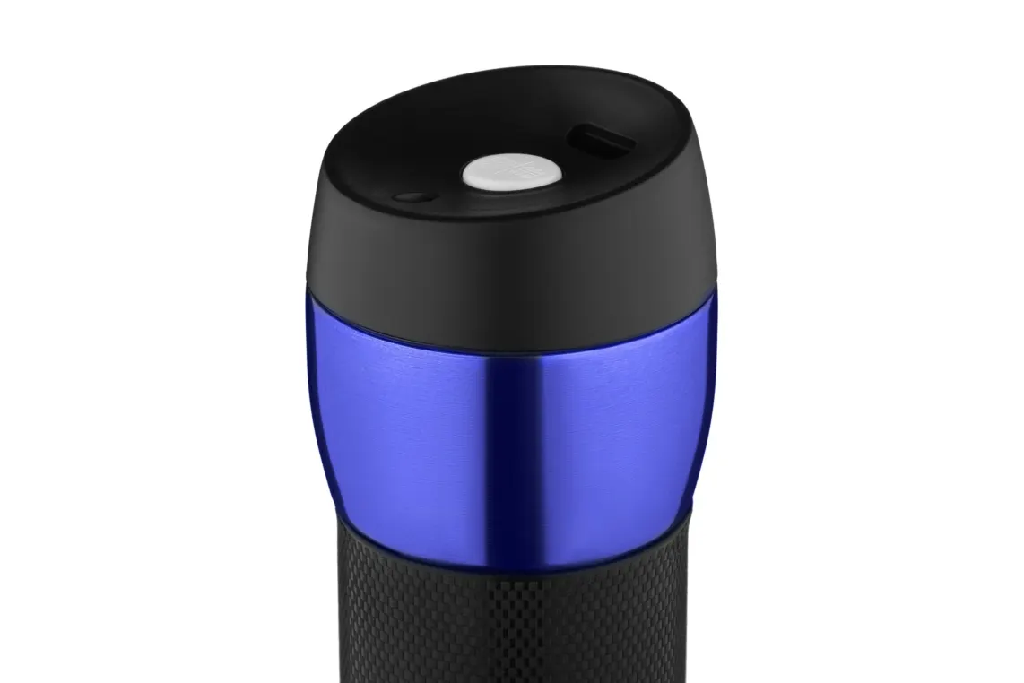 თერმოჭიქა ARDESTO Travel mug Easy travel 450 ml, blue,silocone, s/s