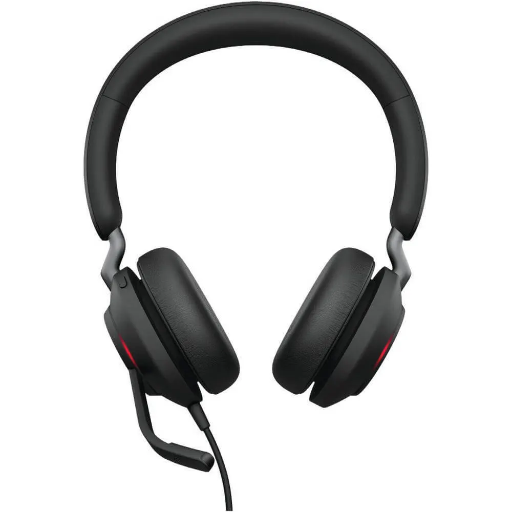 ყურსასმენი Jabra 24189-999-799 Evolve2 40 SE MS Stereo, Headset, Wired, Type-C/A, Black