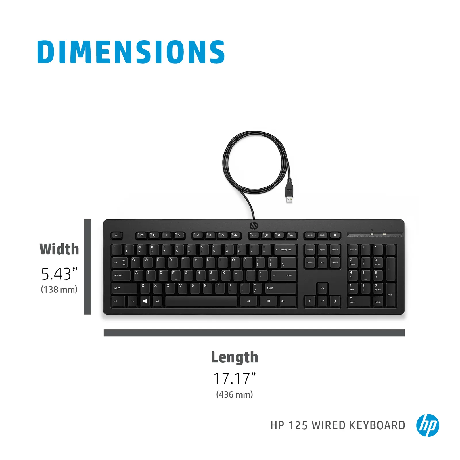 HP 125 Wired Black