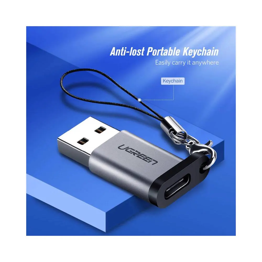 USB ადაპტერი UGREEN US276 (50533) USB 3.0 to Type-C Adapter, Gray