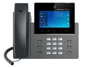 IP ტელეფონი Grandstream GXV3450 IP Video Phone, 5 inch 1280x720 capacitive touch screen, 16 lines with up to 16 SIP accounts, 2 mega-pixel CMOS camera, Wi-Fi 5 and Bluetooth 5.0, dual Gigabit ports with PoE/PoE+