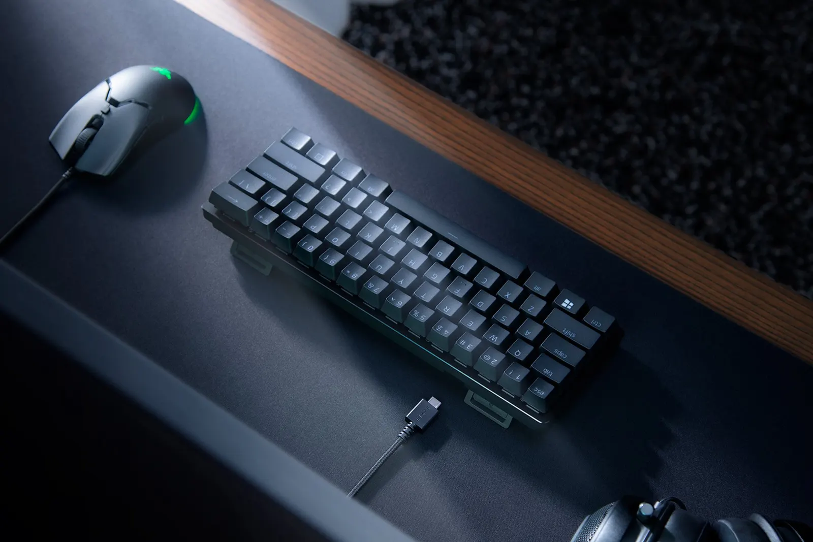 კლავიატურა Razer Keyboard mechanical Huntsman Mini 61key, Red Switch, USB-A, EN, RGB, black