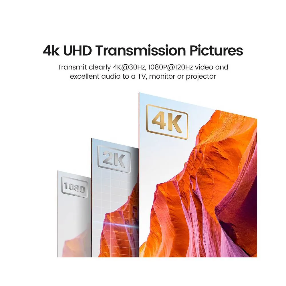 HDMI გადამცემი და მიმღები UGREEN CM438 (80641), 4K Wireless HDMI Transmitter And Receiver, Black