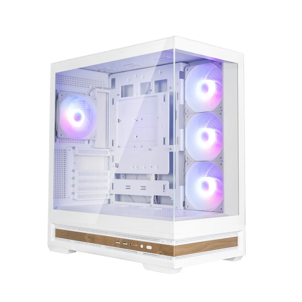 ქეისი Zalman PC case P40 NAMU without PSU, 2xUSB3.0, 1x Type C, 3x120mm ARGB Reverse, 1x120mm ARGB, VGA 420mm, LCS ready, TG Side/Front Panel, ATX, white