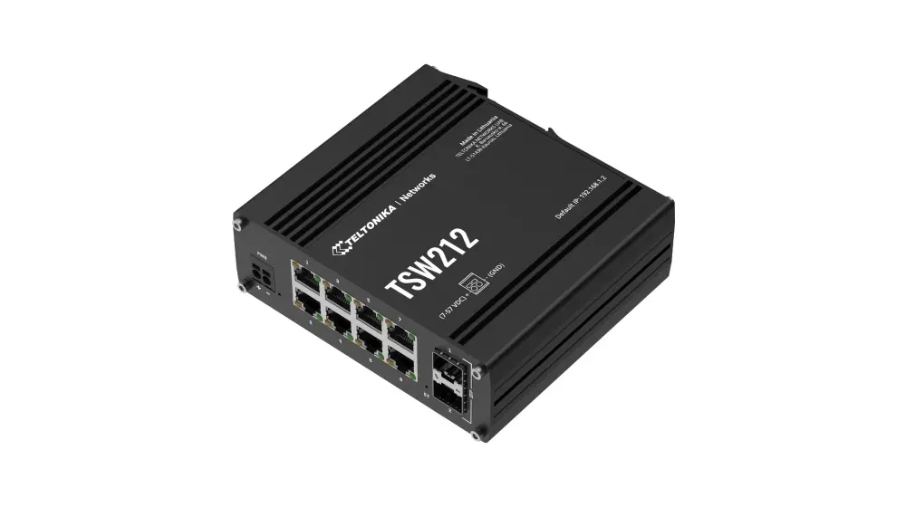 L2 managed Switch 8 10/100/1000, 2 SFP ports, Teltonika TSW212