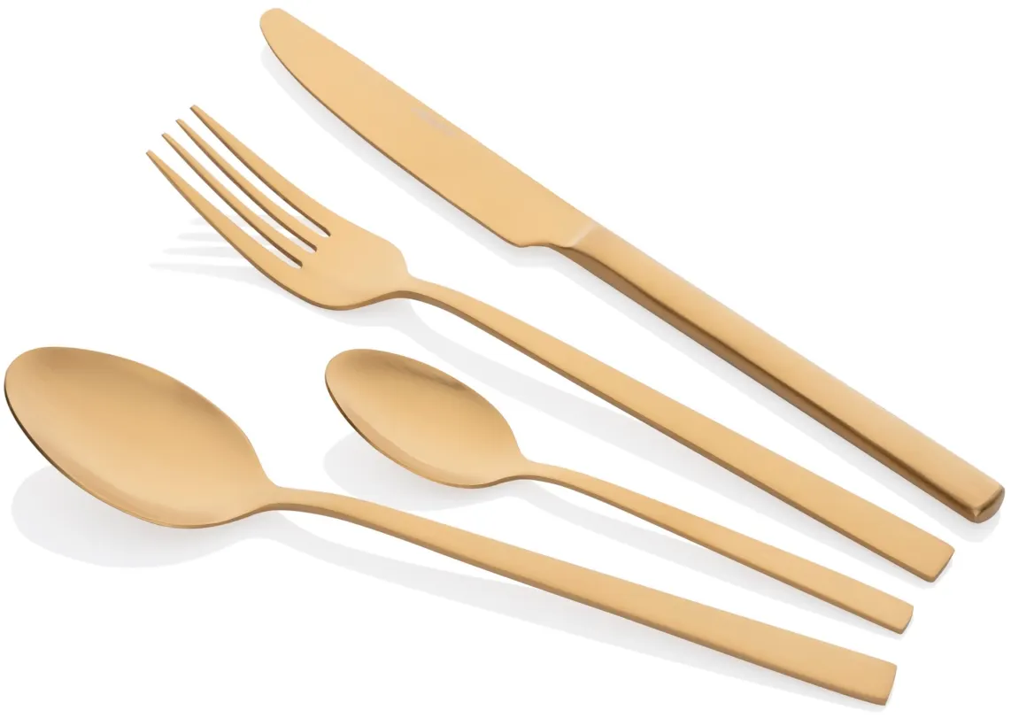 Ardesto Cutlery set Black Mars Favola, 4pcs, stainless steel, golden