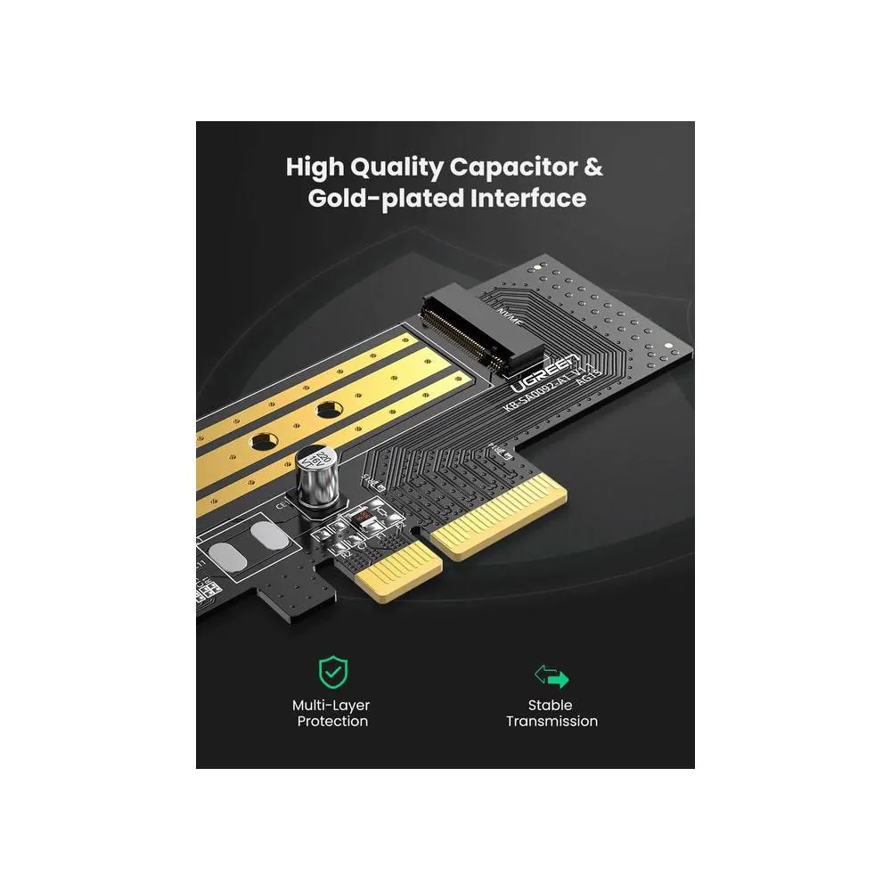 ადაპტერი Ugreen CM302 (70503), M.2 NVME to PCle 3.0 Adapter