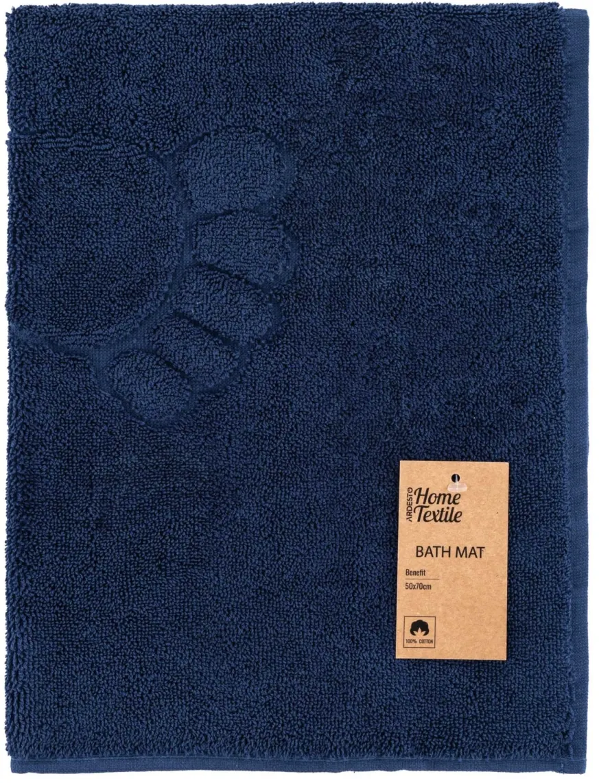 პირსახოცი ARDESTO ArdestoTerry towel for feet Benefit, 50x70cm, 100% cotton, dark blue