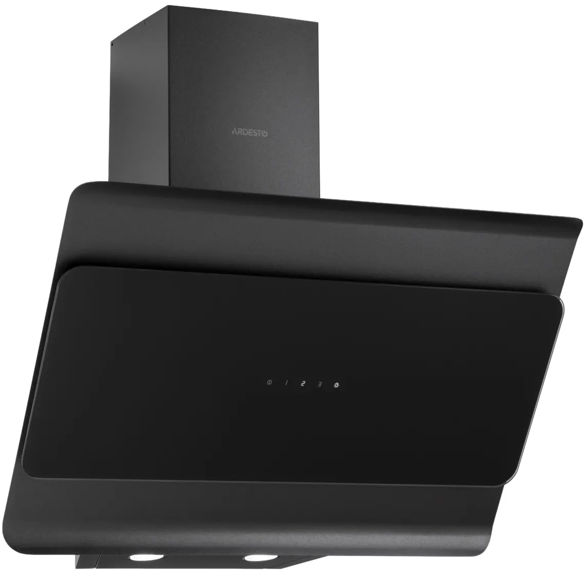 გამწოვი Ardesto Hood Inclined hood, 60cm, 900m3h, glass, 2x1W LED, sensor, black