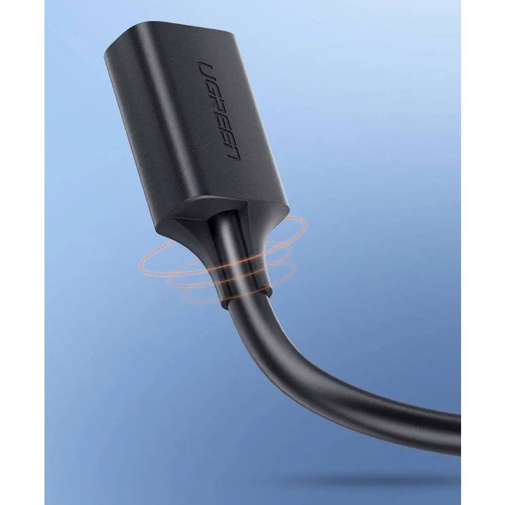 USB დამაგრძელებელი UGREEN US129 (10373), USB 3.0 Male to USB Female, Extension Male Cable, 2m, Black