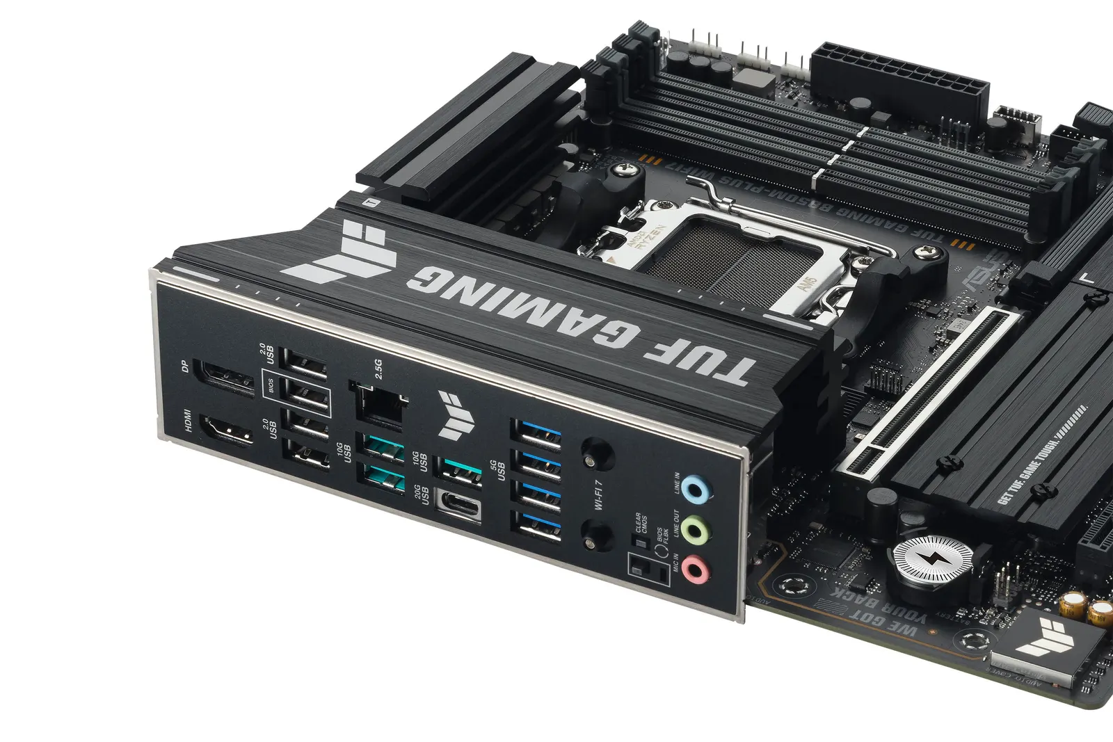 დედაპლატა ASUS Motherboard TUF GAMING B850M-PLUS WIFI7 sAM5 B850 4xDDR5 M.2 HDMI DP Wi-Fi BT mATX
