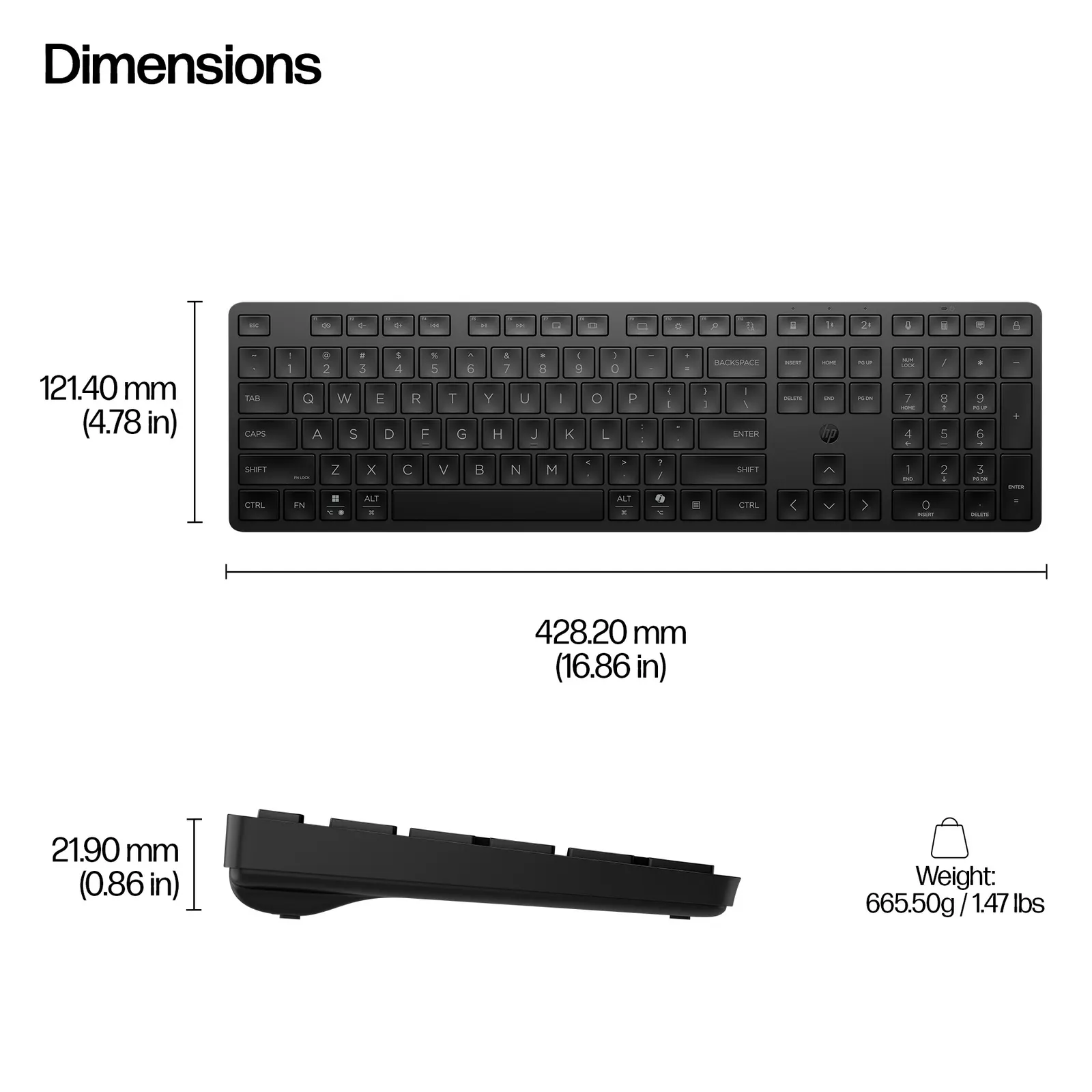 კლავიატურა HP 490K Wireless Black