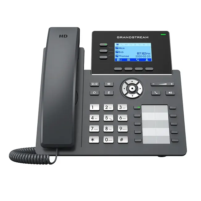 Grandstream GRP2604, Carrier-Grade IP Phones, 3 lines, 6 SIP accounts, 10 BLF keys, Dual 10/100/1000 Mbps Ethernet ports, HD audio (With PSU)