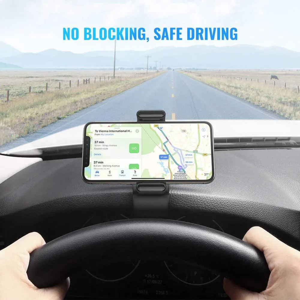 მობილურის დამჭერი UGREEN LP189 (60796), Dashboard Snap Clip Phone Holder, Black