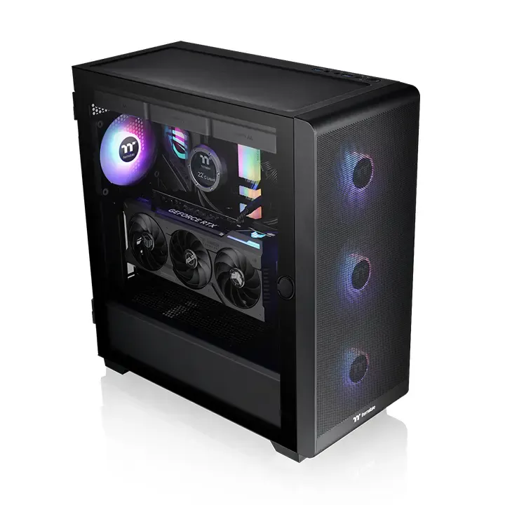 Thermaltake, S250 TG ARGB Mid Tower Chassis Case Black.