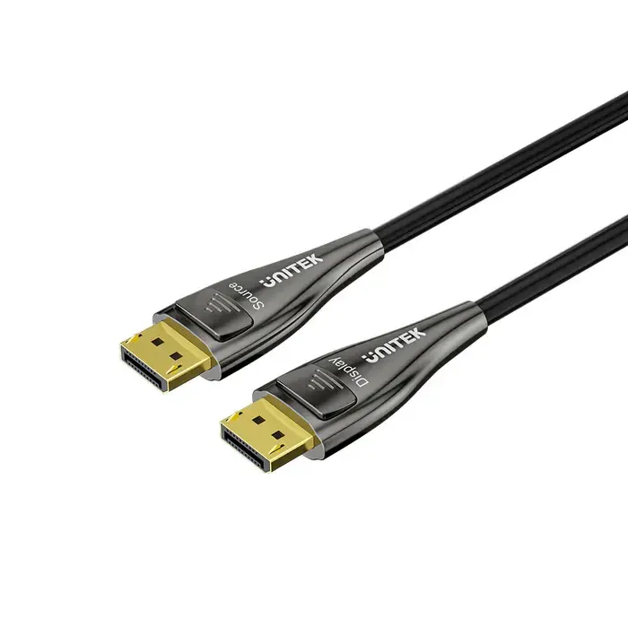DisplayPort კაბელი C1631ABK01-20M, UNITEK, Fiber Optic DP2.1 Cable 16K 60Hz & 8K 120Hz 20M,.