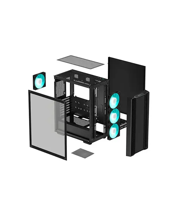 DeepCool, CC560 V2 Case Black.