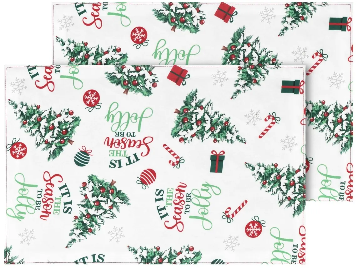 Ardesto Serving napkin set Christmas Tree 30x45cm, 2pcs, 100% polyester, green