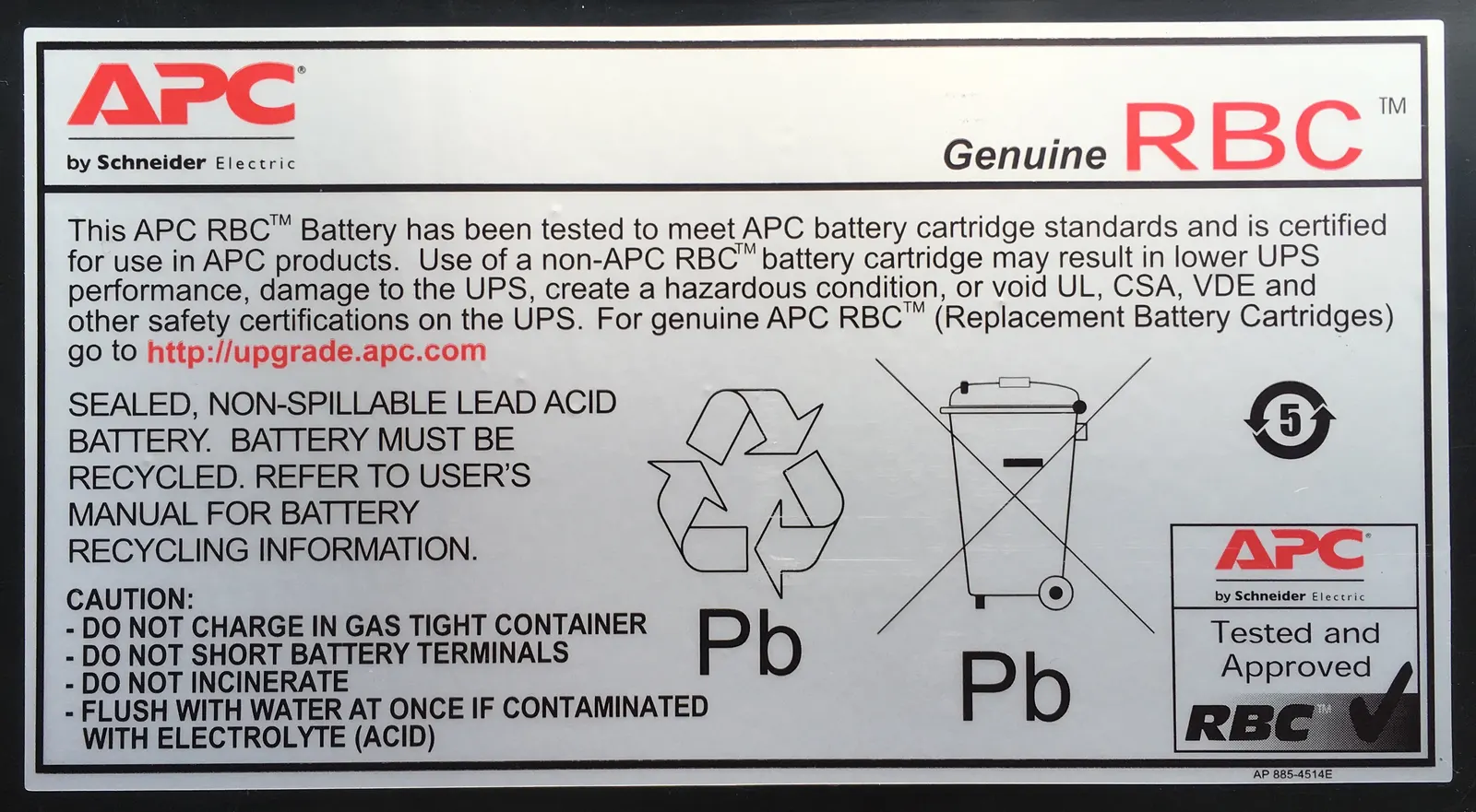 აკუმულატორი APC Replacement battery cartridge #140