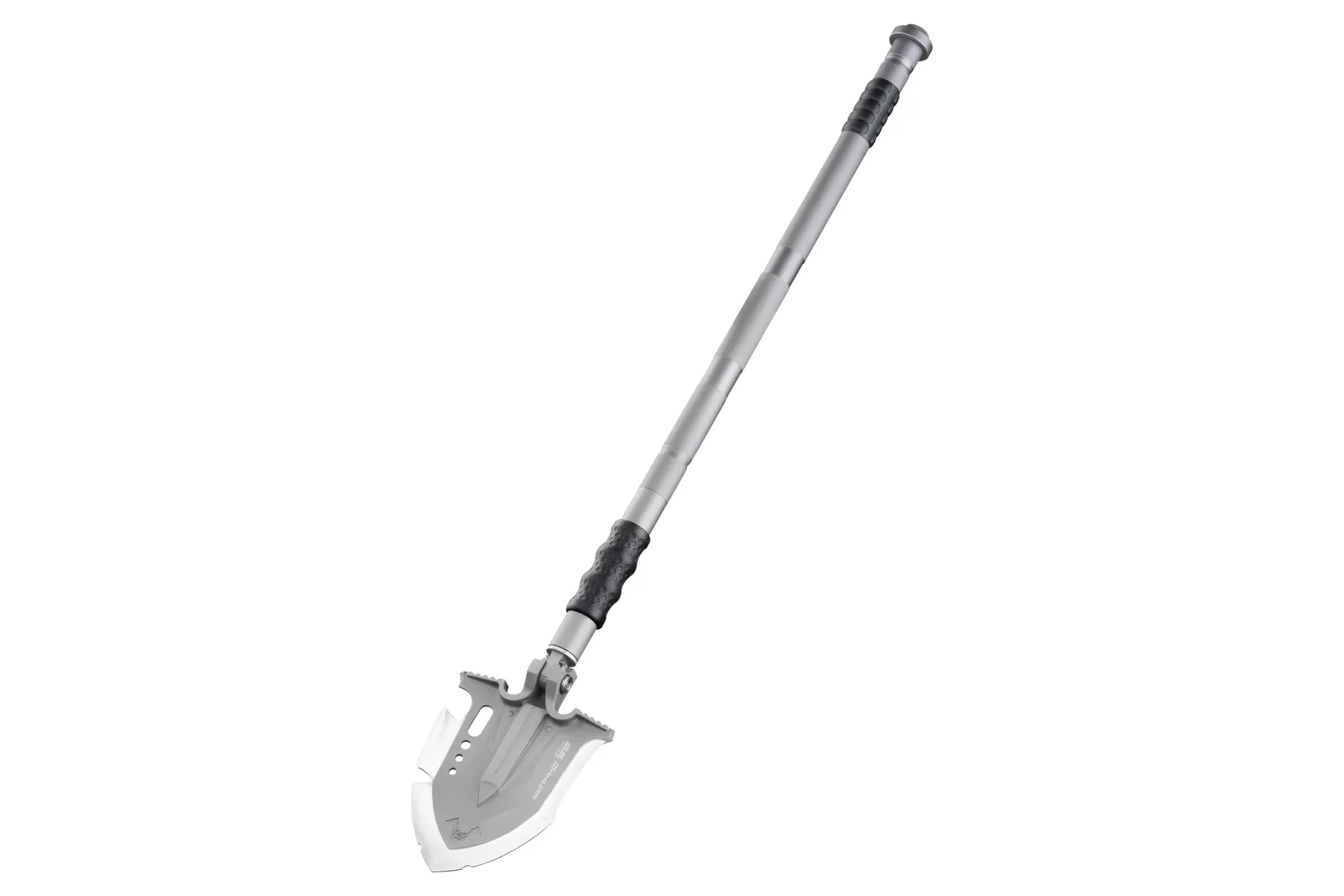 2E Multitool tactical shovel Mahura Steel Gray collapsible, 23 in 1, with bag included, 107 cm max., 1.5 kg