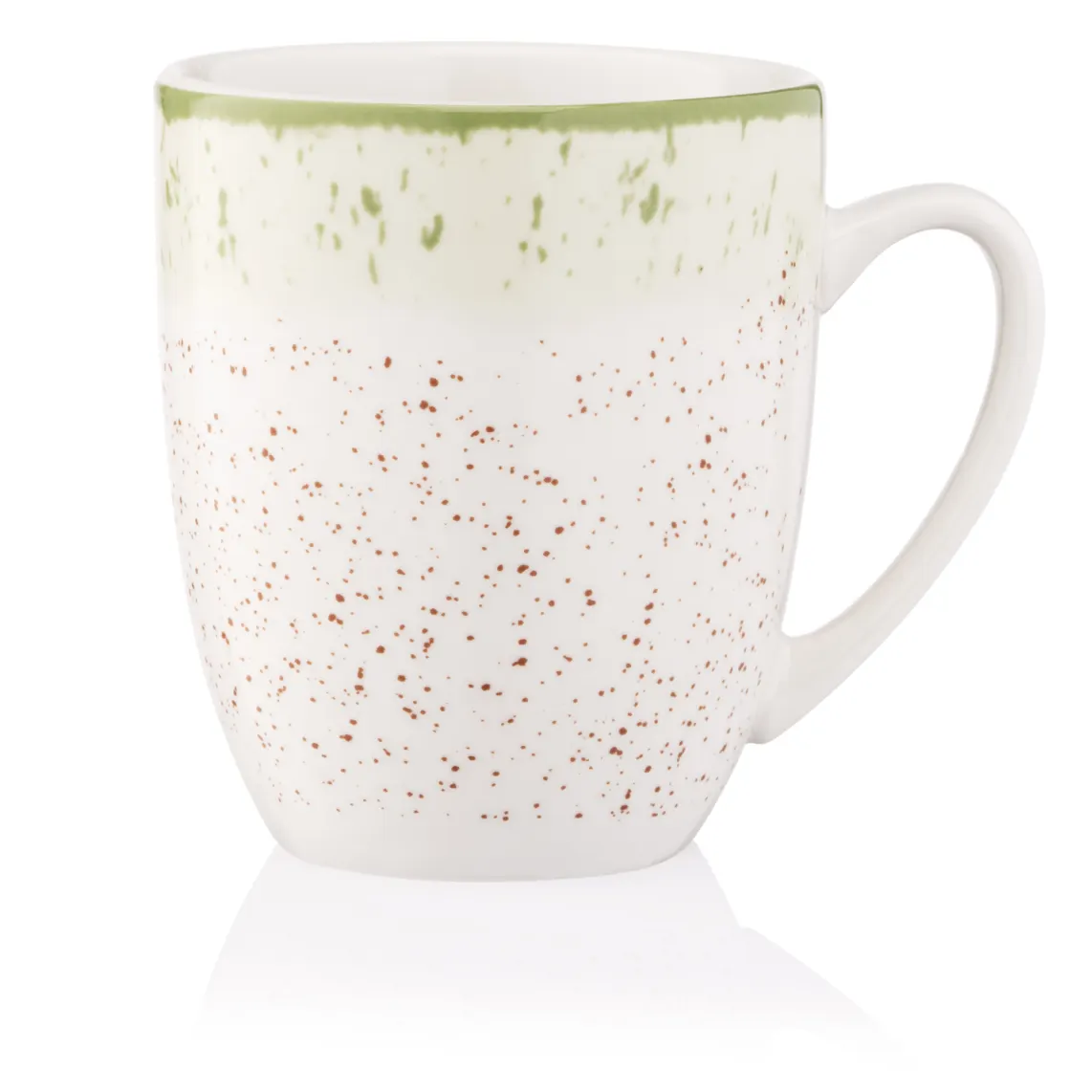 კათხა Ardesto Mug Siena, 360ml, porcelain, white-green