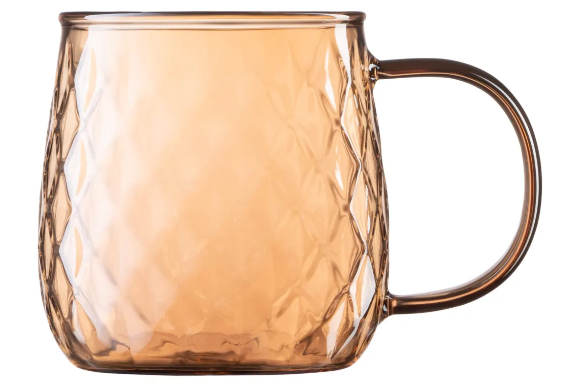 Ardesto Set of cups Golden Moon, 350ml, 2pcs, borosilicate glass, golden