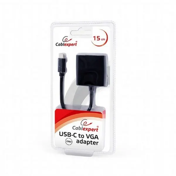 Type-C ადაპტერი Gembird USB Type-C to VGA Adapter