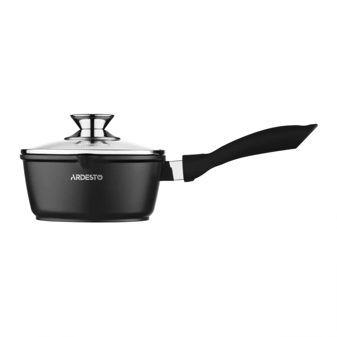 Saucepan with glass lid ARDESTO Gemini, 1.3l, aluminum, black