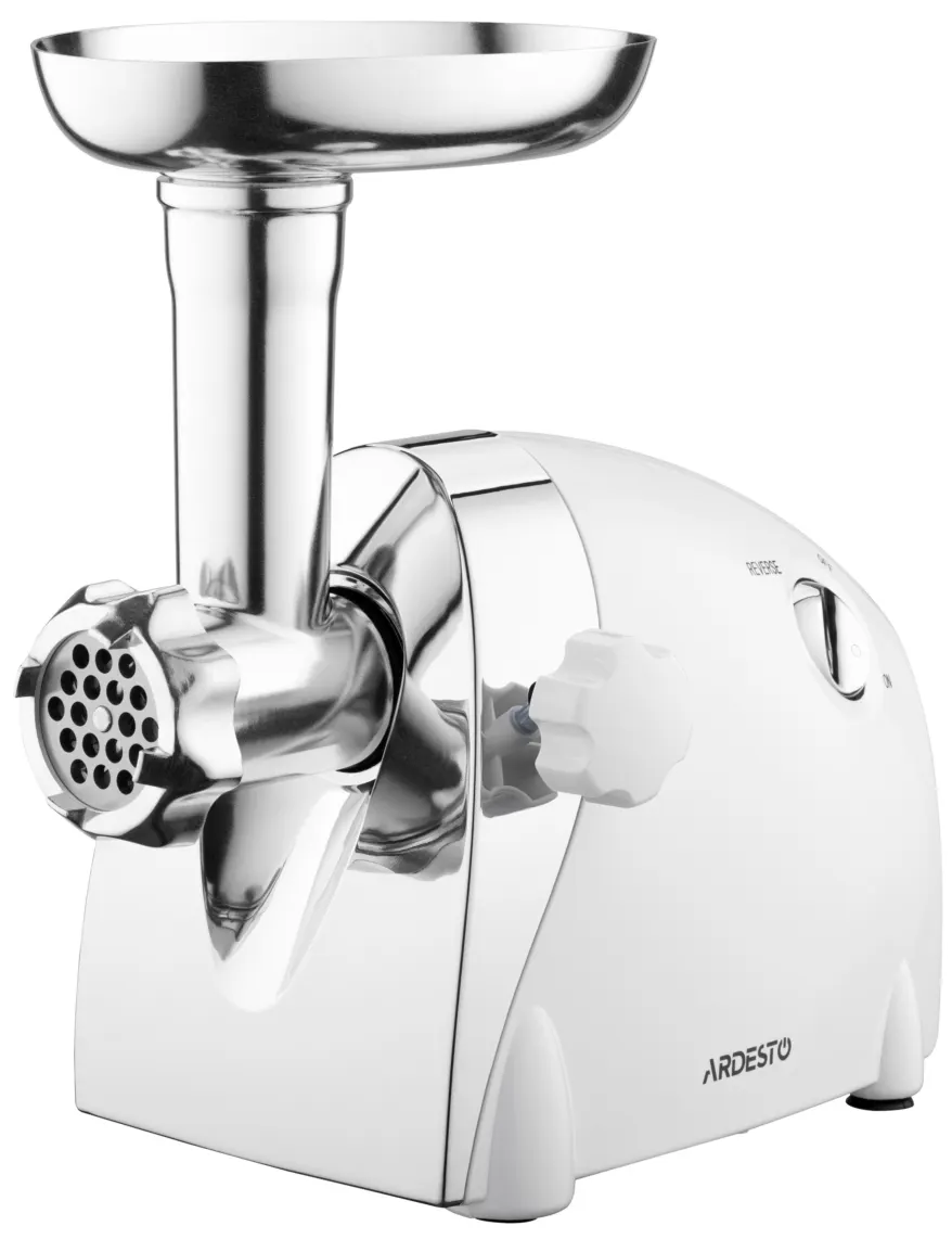 ხორცსაკეპი მანქანა Ardesto Meat grinder, 2000W, prod.-1.9kg/min, 3 cutting plates+for sausag.plates, 3 vegetable slicer, plastik, black-silver