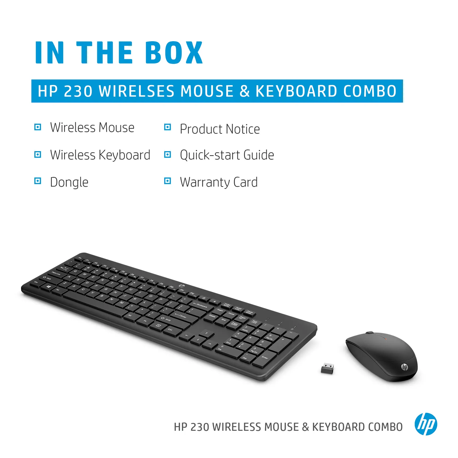 HP 230 Wireless Mouse and Keyboard Combo RUSS